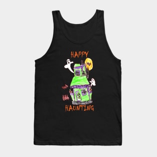 Halloween Happy Haunting Kid Drawing Tank Top